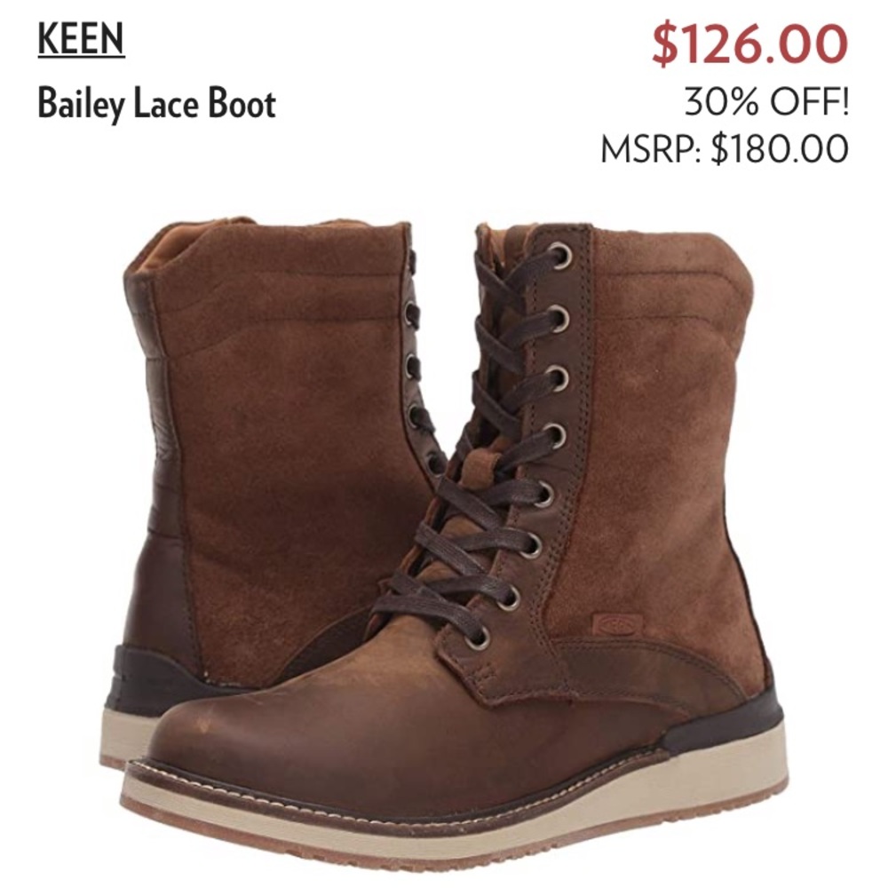 Keen Bailey Lace Boot, thermal, brown leather - Picture 7 of 9